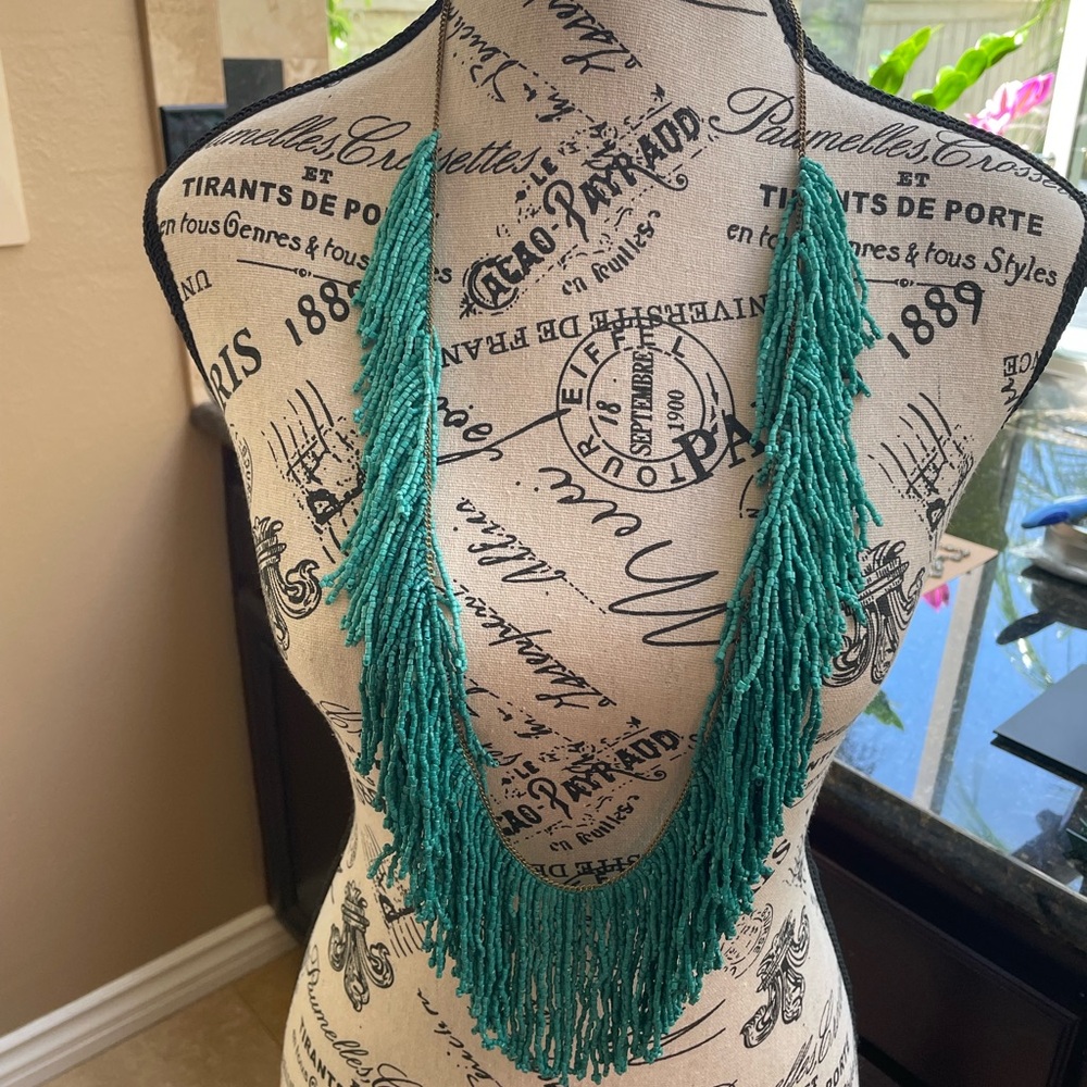Turquoise Waterfall Necklace